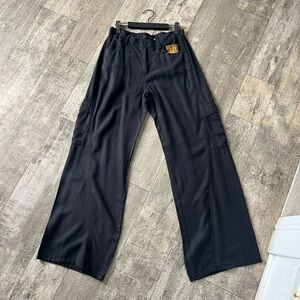 Risen tinsel, black wide leg Cargo Pants